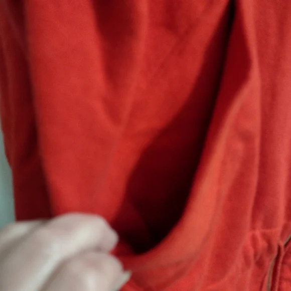 DKNY Red Fleece Sweater - Picture 6 of 8